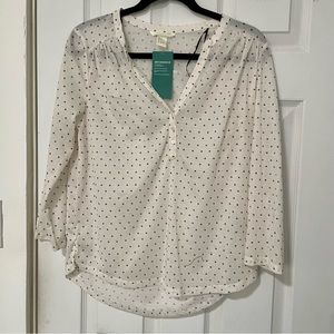 h&m half button down shirt